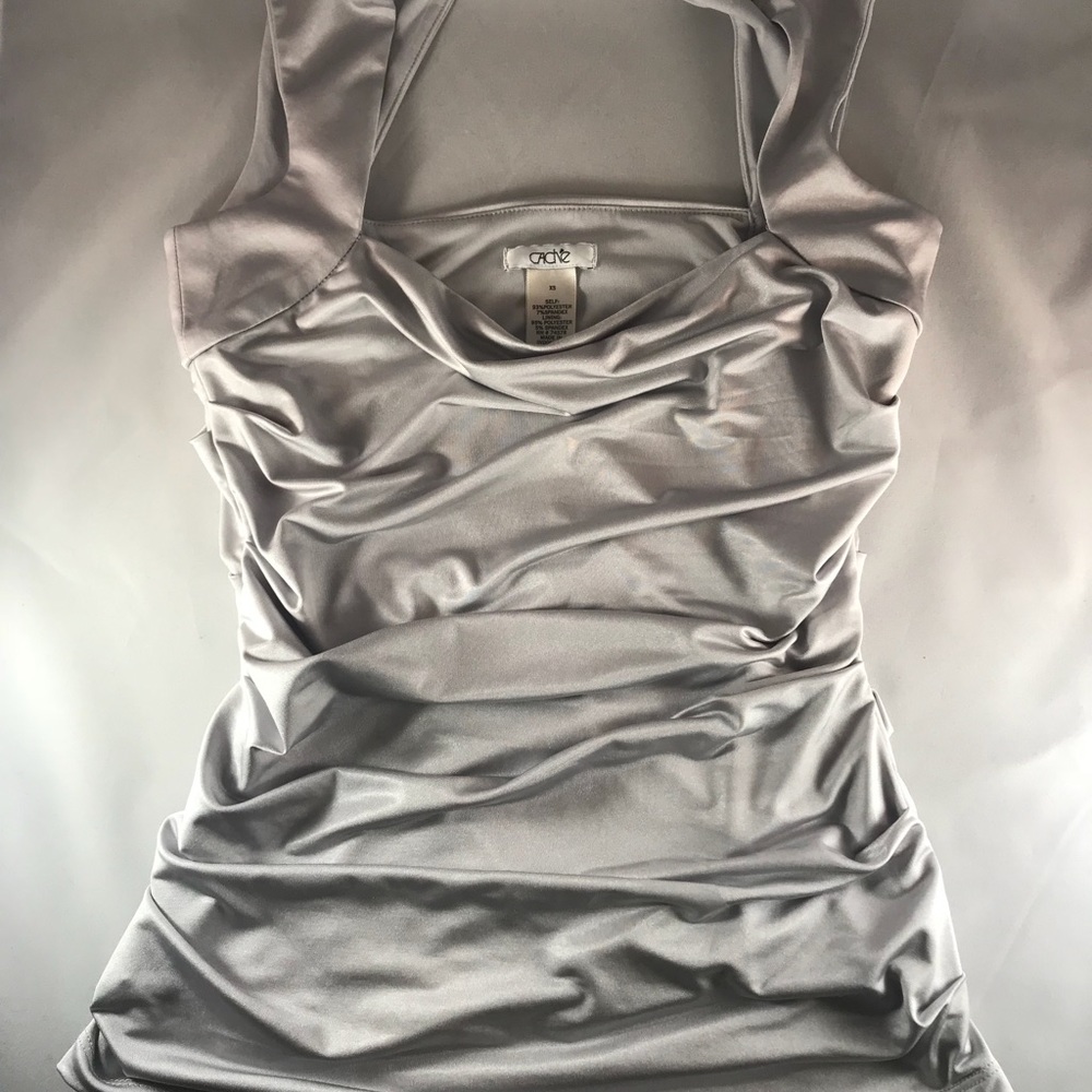 Silver Cache metallic ruched top